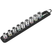 Wera 1-4" Metric Sockets - On Storage Belt (9 Piece)