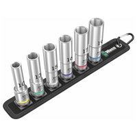 Wera Metric 1-2" Drive Deep Socket Set (6 Piece Set)