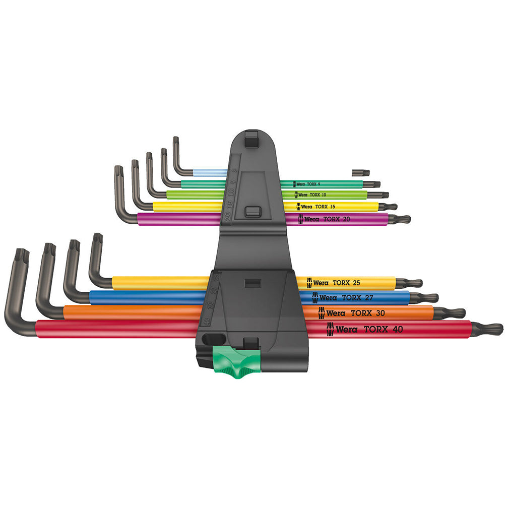 Wera Hex-plus Color Coded Metric Long Shaft With Hold Function L-key 9 Piece Set