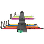 Wera Hex-plus Color Coded Metric Long Shaft With Hold Function L-key 9 Piece Set