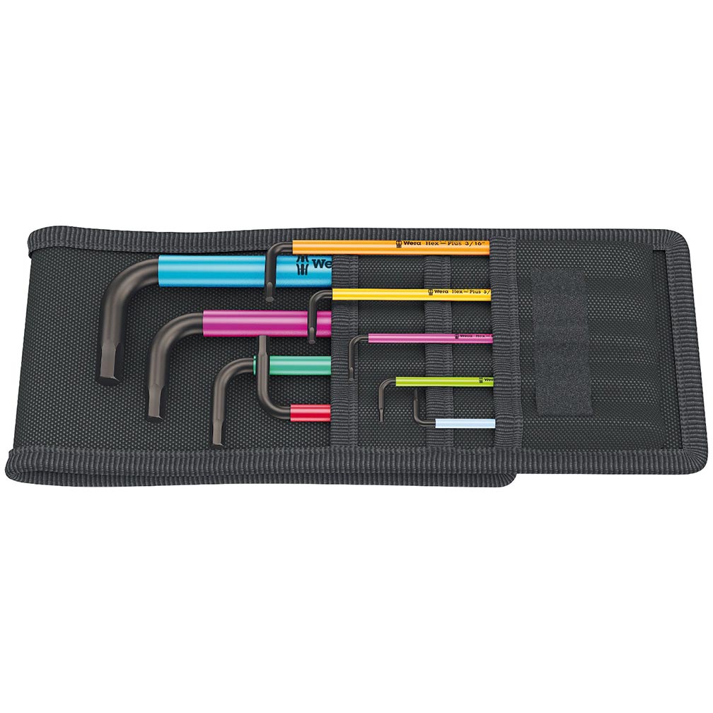 Wera Hex-plus Color Coded Sae L-key 8 Piece Set