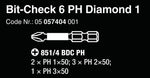 Wera Bit-check 6ph Diamond Coated Tips (6-piece Set)