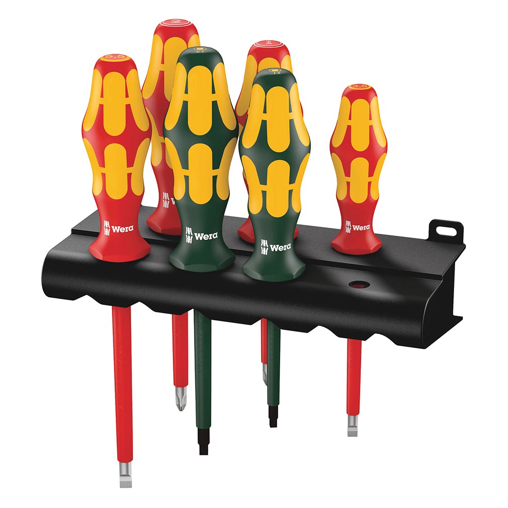 Wera Laser Etched Tip Screwdriver Rack 6 Piece Set