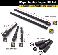 Titan 50 Pc Torsion Impact Bit Set