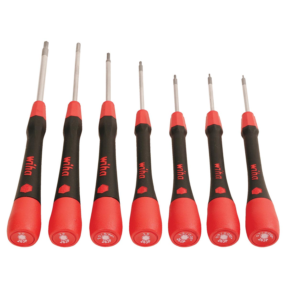 Wiha Picofinish Sae Hex Screwdriver Set - 8 Piece Set