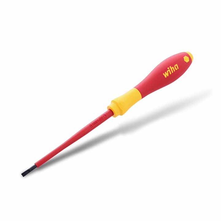 Wiha Insulated Softfinish Slotted Screwdriver 3.5mm X 100mm