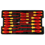 Wiha Insulated Softfinish Screwdriver Cat Iii Voltage Detector Set Toolbox Tray - 19 Piece Set