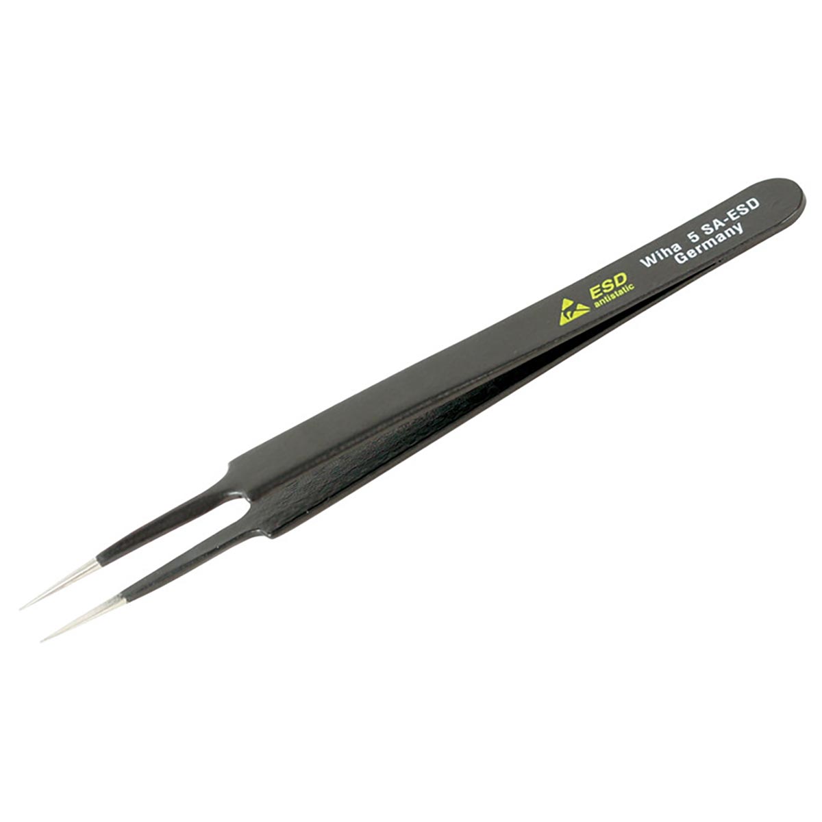 Wiha Esd Safe Tweezers 5 Sa Extra Fine Tapered 110mm