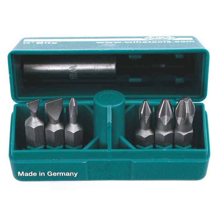 Wiha 7 Piece Slotted And Phillips Pokitpak Insert Set