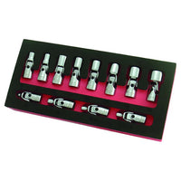 Astro 7412 1-4inch Drive Flex Socket Set 6 Point  Metric 12 Piece