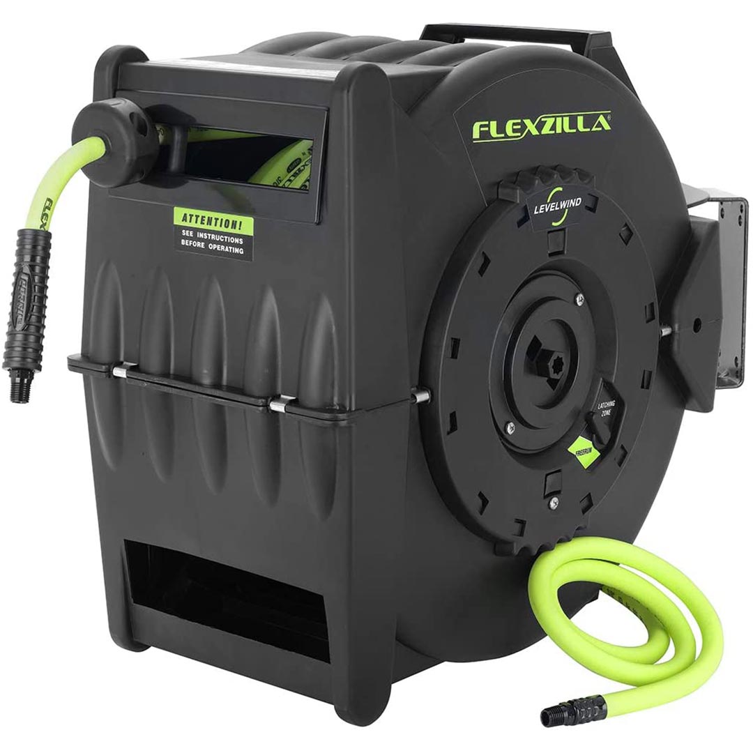 Flexzilla Retractable Air Hose Reel With Levelwind Technology 3-8" X 50'