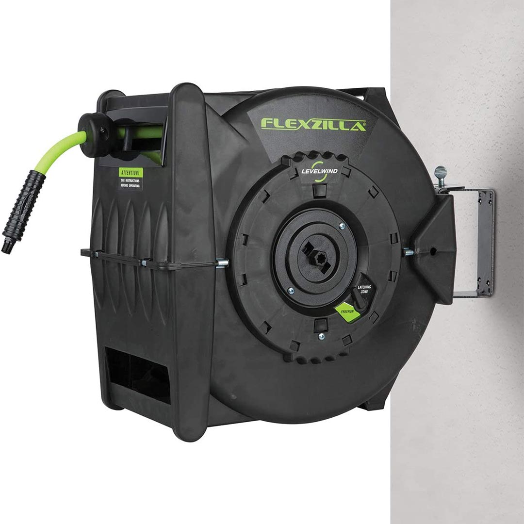 Flexzilla Retractable Air Hose Reel With Levelwind Technology 3-8" X 50'