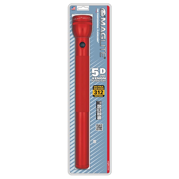 Maglite Xenon 5-cell D Flashlight Red